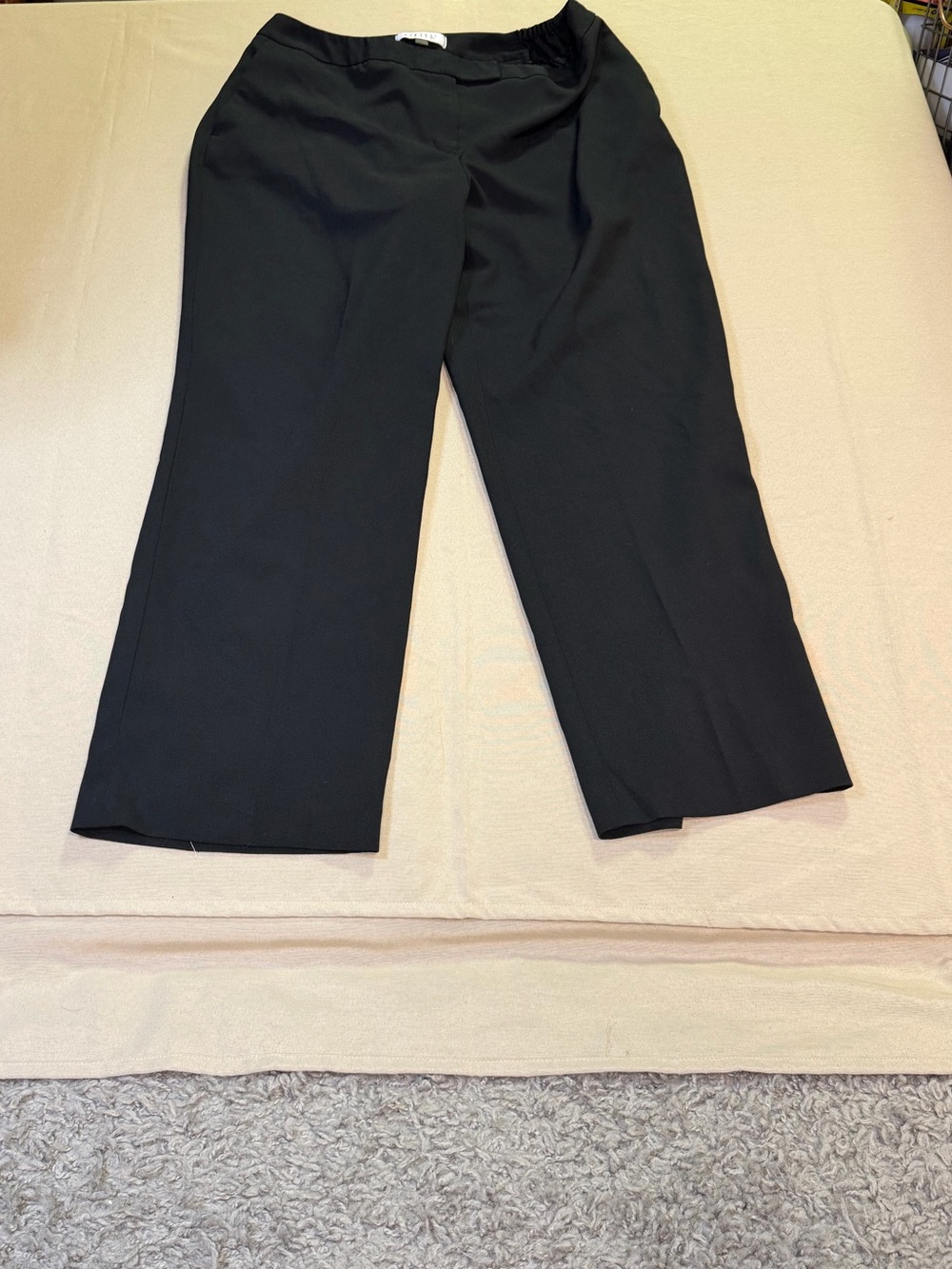 Kasper Black Wide-Leg Dress Pants